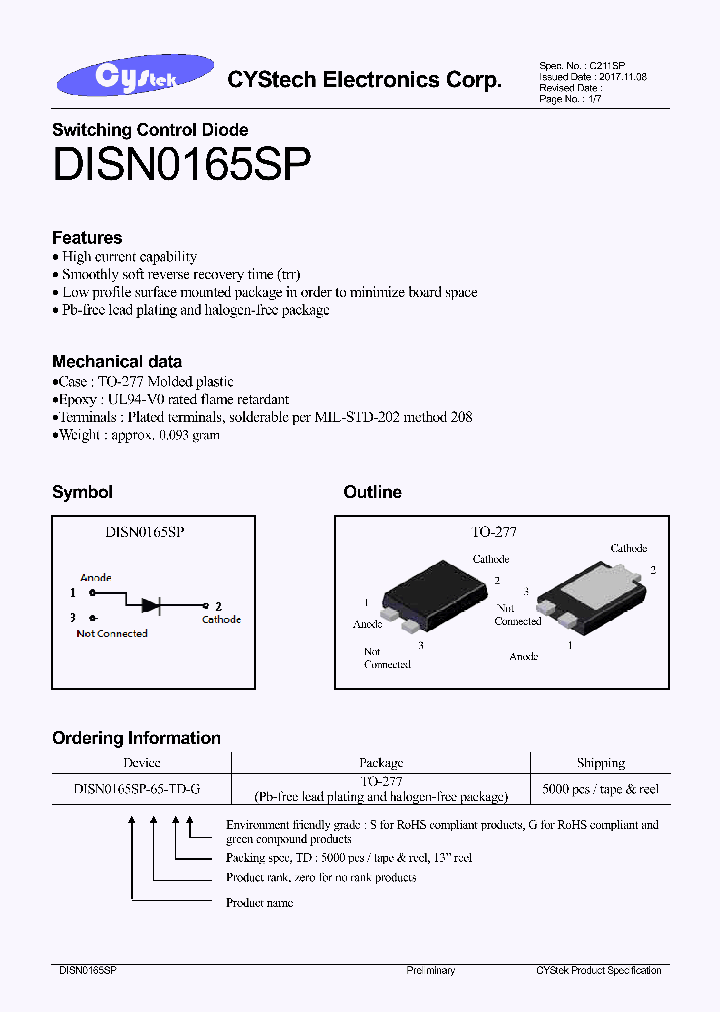 DISN0165SP-65-TD-G_9035513.PDF Datasheet
