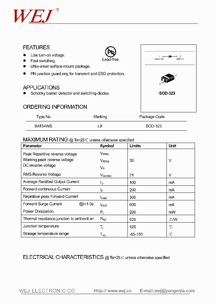 BAT54WS_9035827.PDF Datasheet