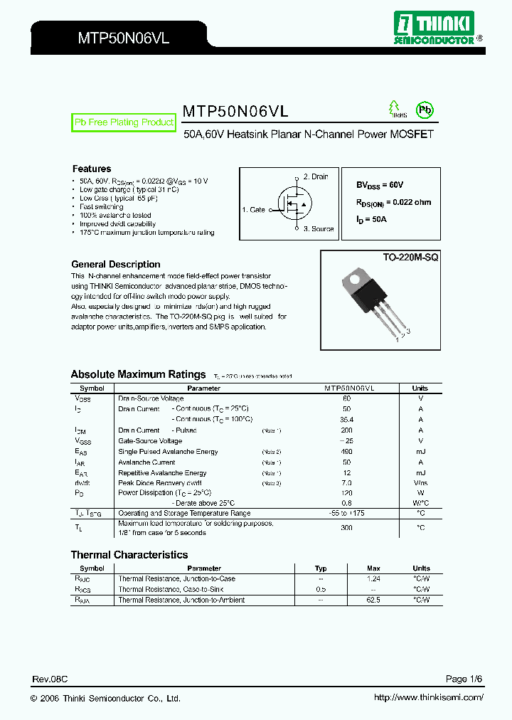 MTP50N06VL_9036841.PDF Datasheet