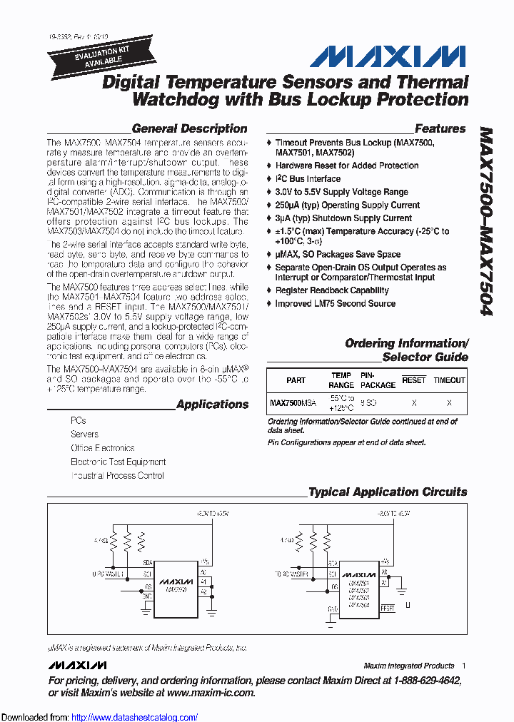 MAX7500AUAV_9038371.PDF Datasheet