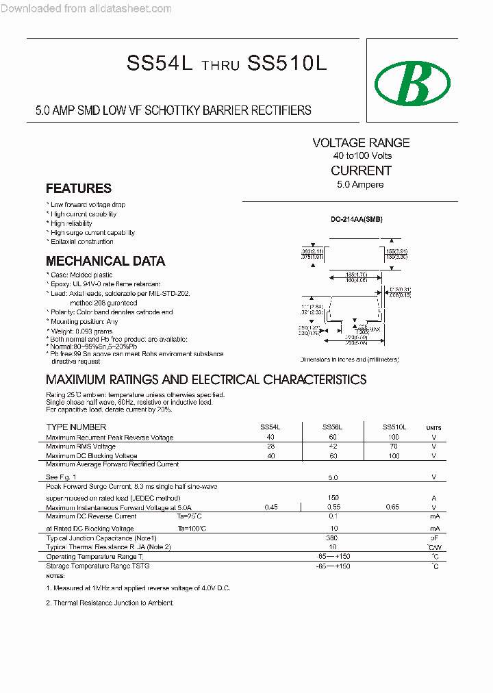 SS54L-5A-40V-DO-214AA_9038565.PDF Datasheet