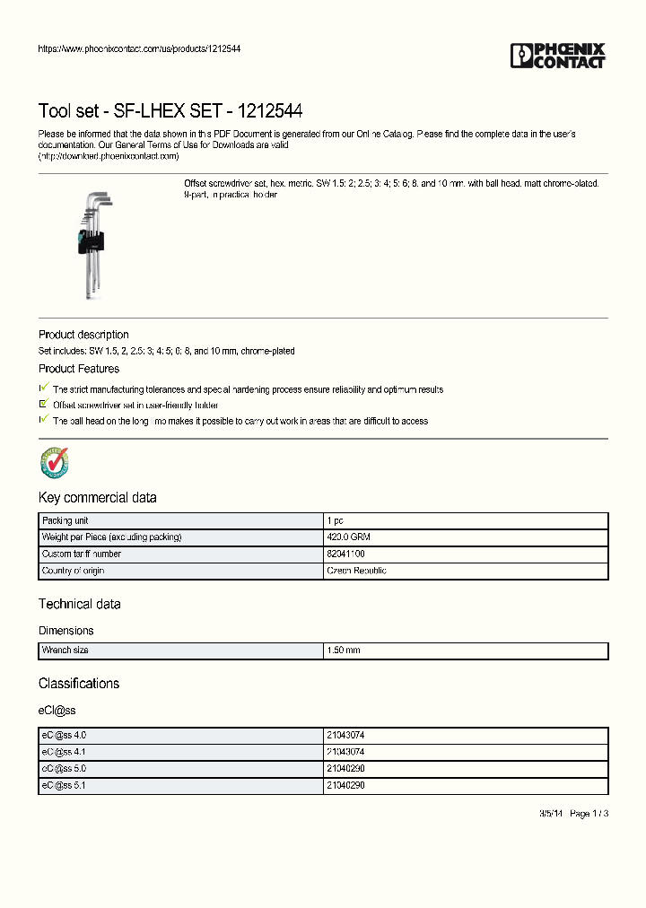 SF-LHEX-SET_9047409.PDF Datasheet