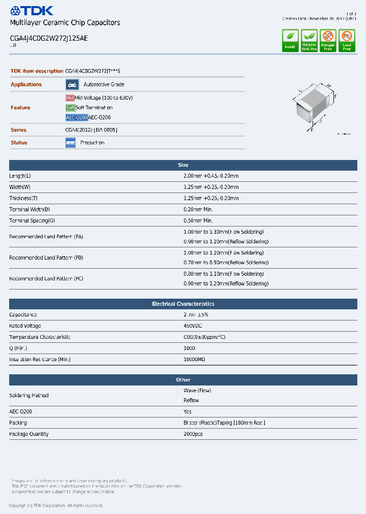 CGA4J4C0G2W272J125AE_9051669.PDF Datasheet