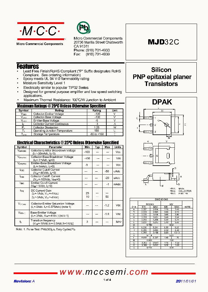 MJD32C_9052467.PDF Datasheet