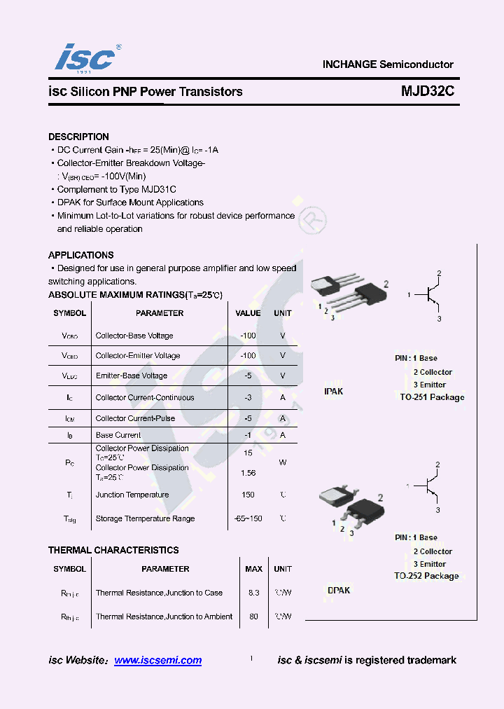 MJD32C_9052468.PDF Datasheet