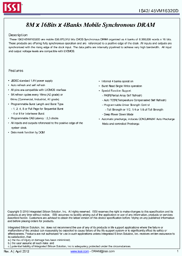 IS42VM16320D_9054362.PDF Datasheet