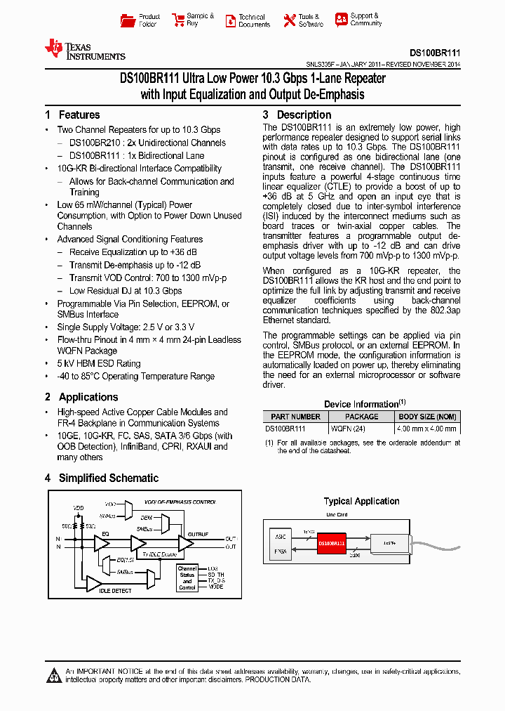 DS100BR111SQNOPB_9054445.PDF Datasheet