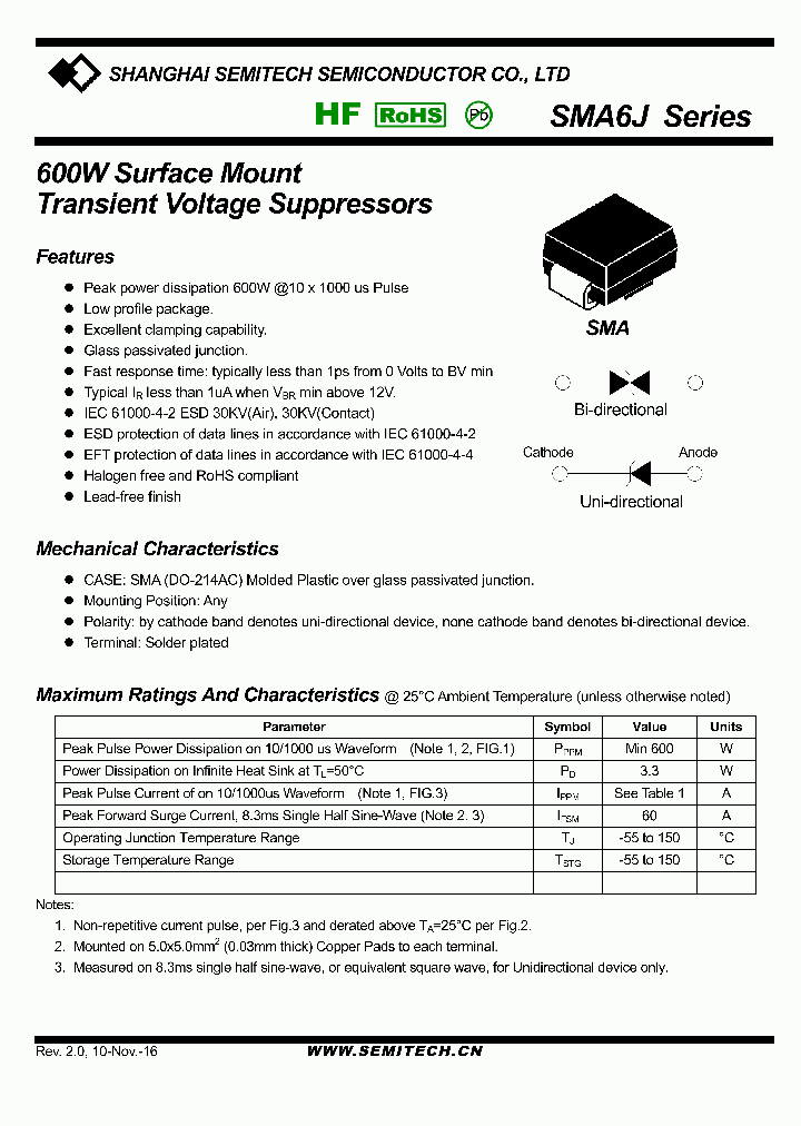 SMA6J60A_9058819.PDF Datasheet