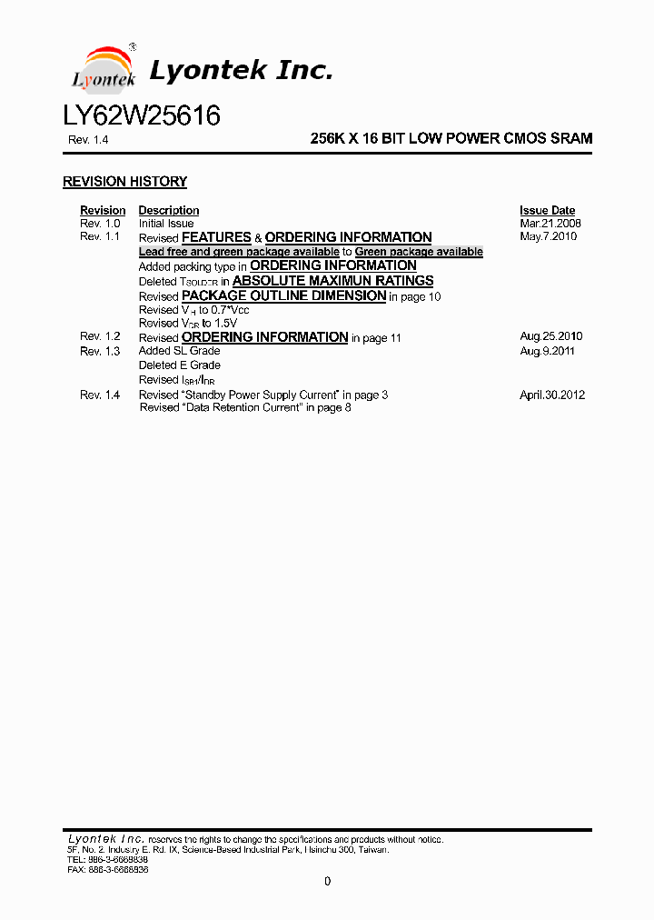 LY62W25616GL-55LL_9059151.PDF Datasheet