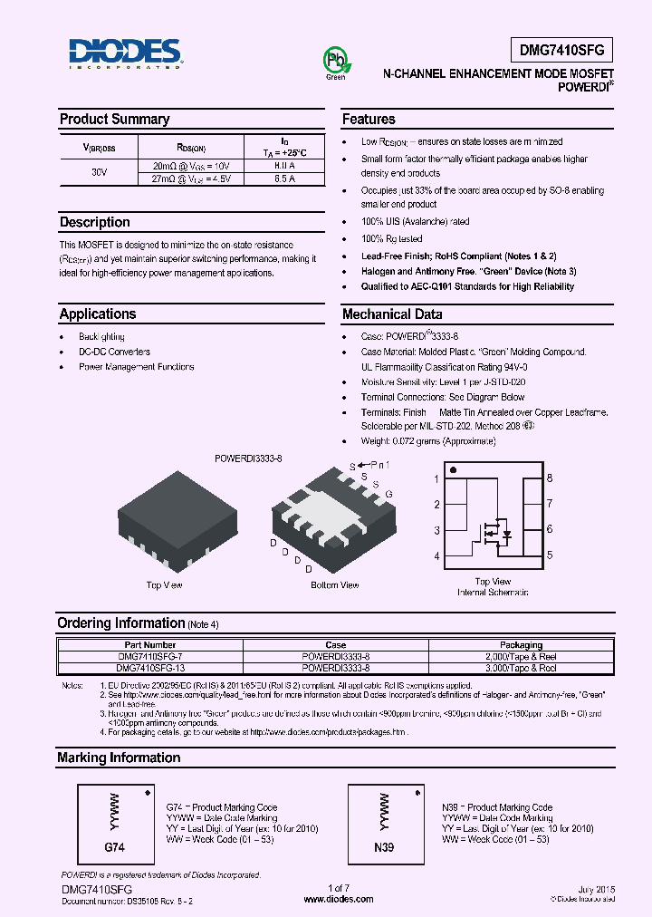 DMG7410SFG-13_9060081.PDF Datasheet