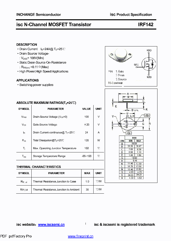 IRF142_9060191.PDF Datasheet