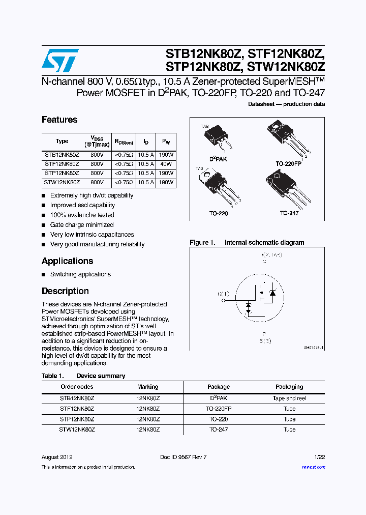 STF12NK80Z_9061116.PDF Datasheet