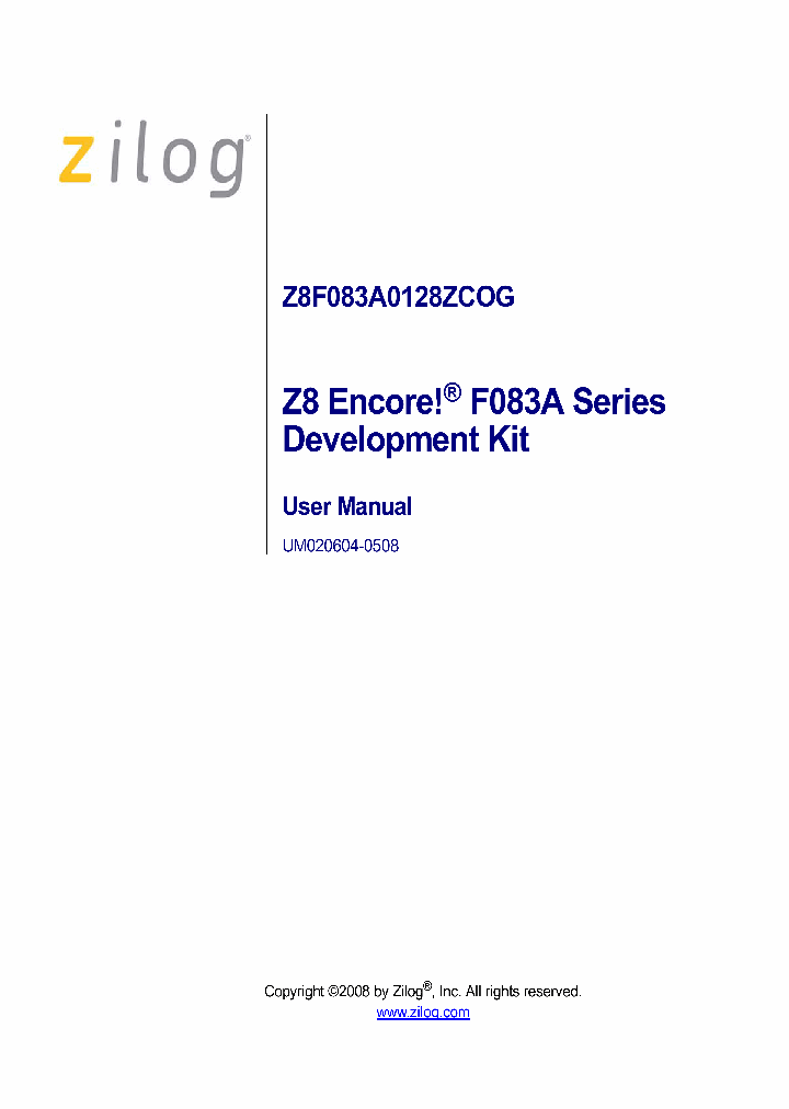 Z8F083A0128ZCOG_9064739.PDF Datasheet