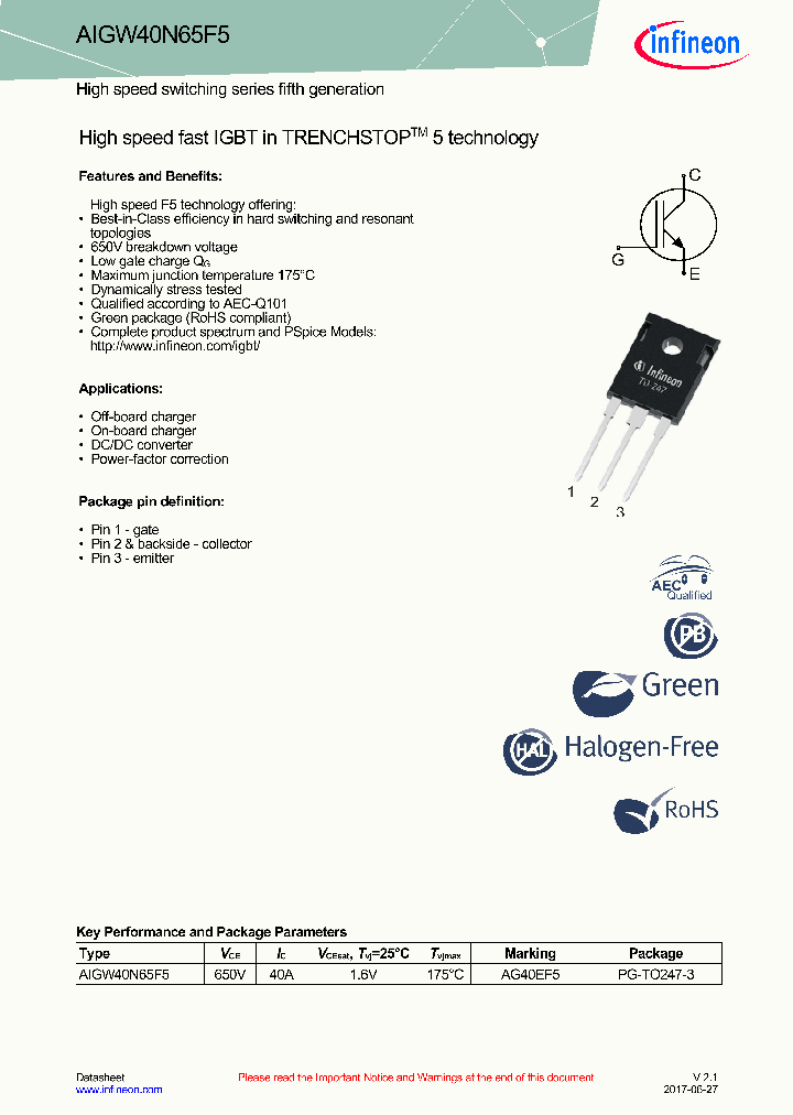 AIGW40N65F5_9065122.PDF Datasheet