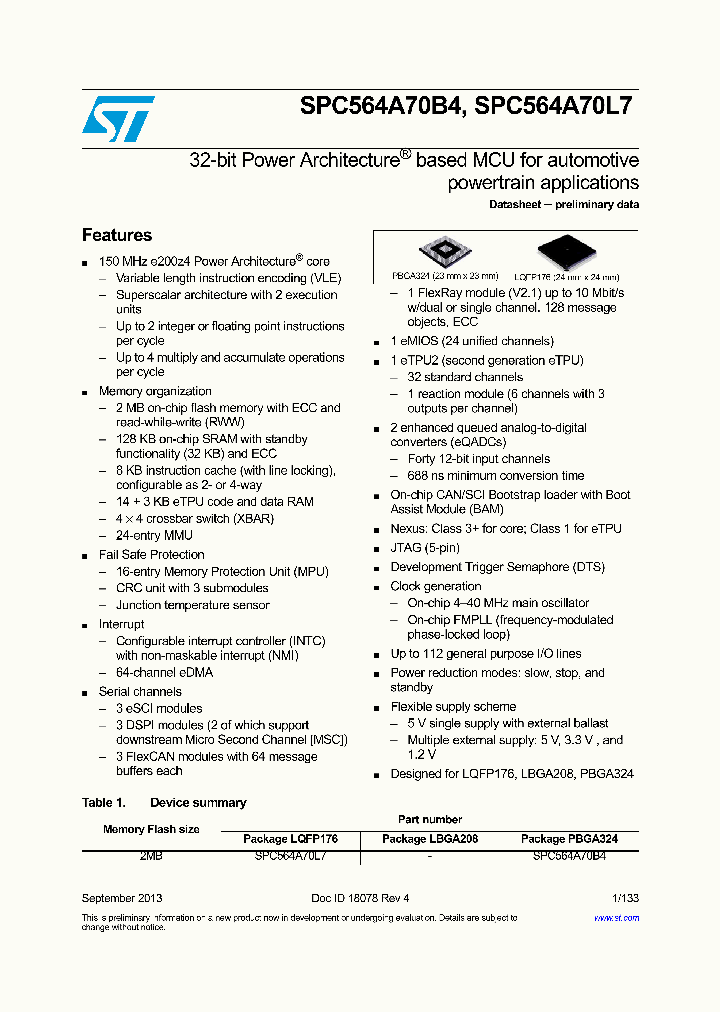 SPC564A70B4_9066382.PDF Datasheet