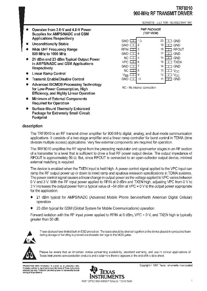 TRF8010-1998_9068957.PDF Datasheet