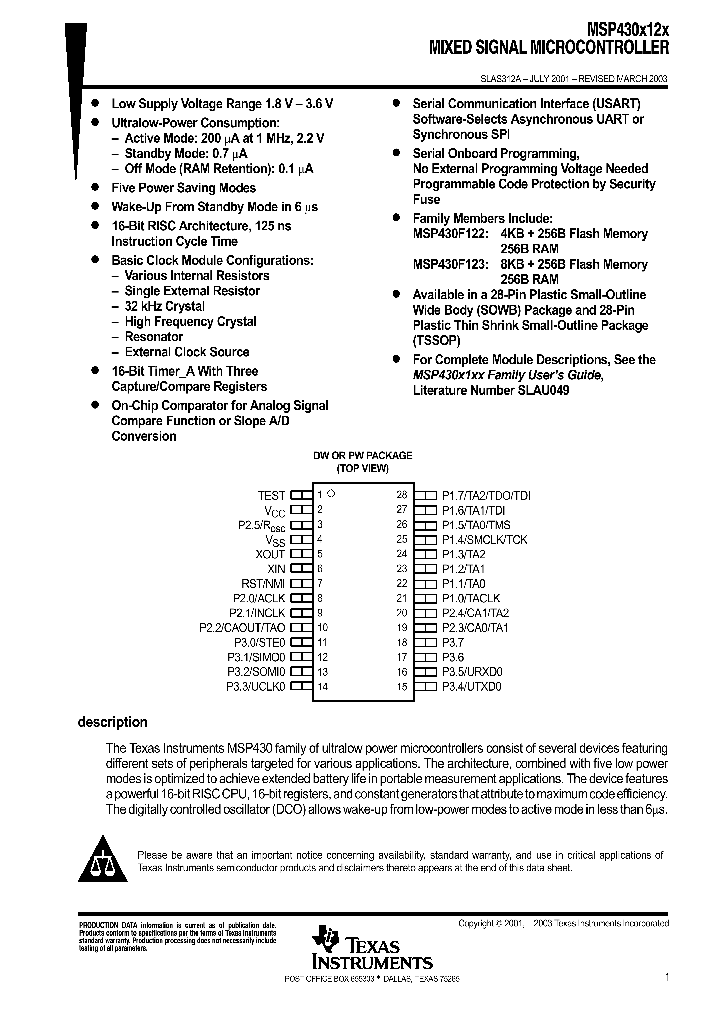 MSP430F122_9074448.PDF Datasheet