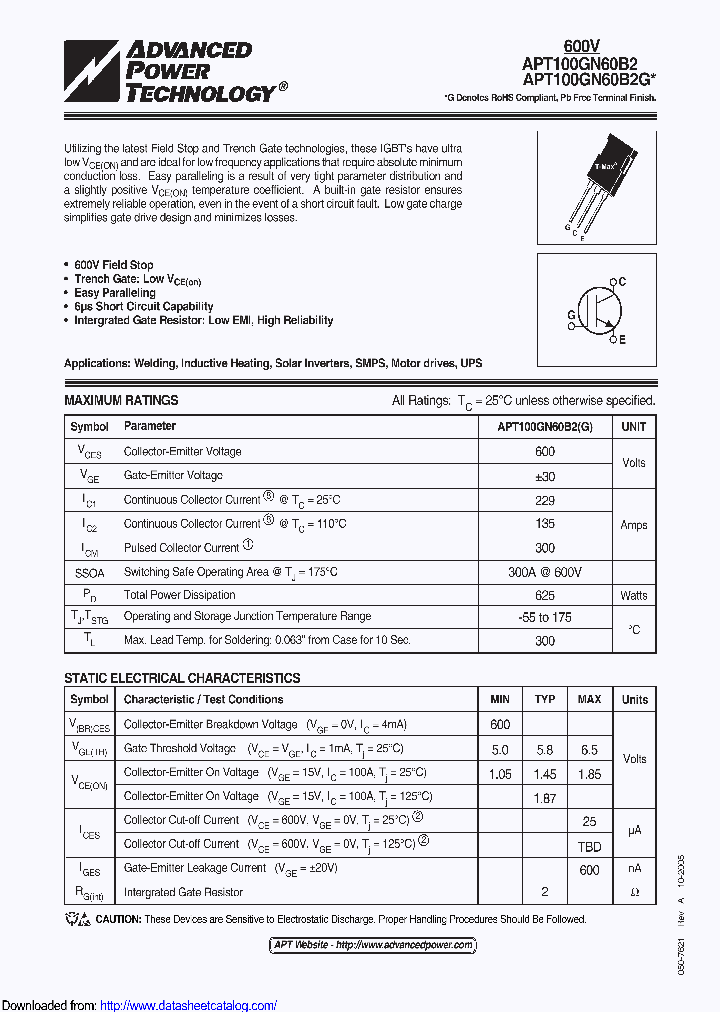 APT100GN60B2G_9076629.PDF Datasheet