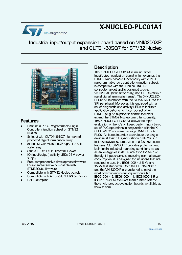 X-NUCLEO-PLC01A1_9076763.PDF Datasheet