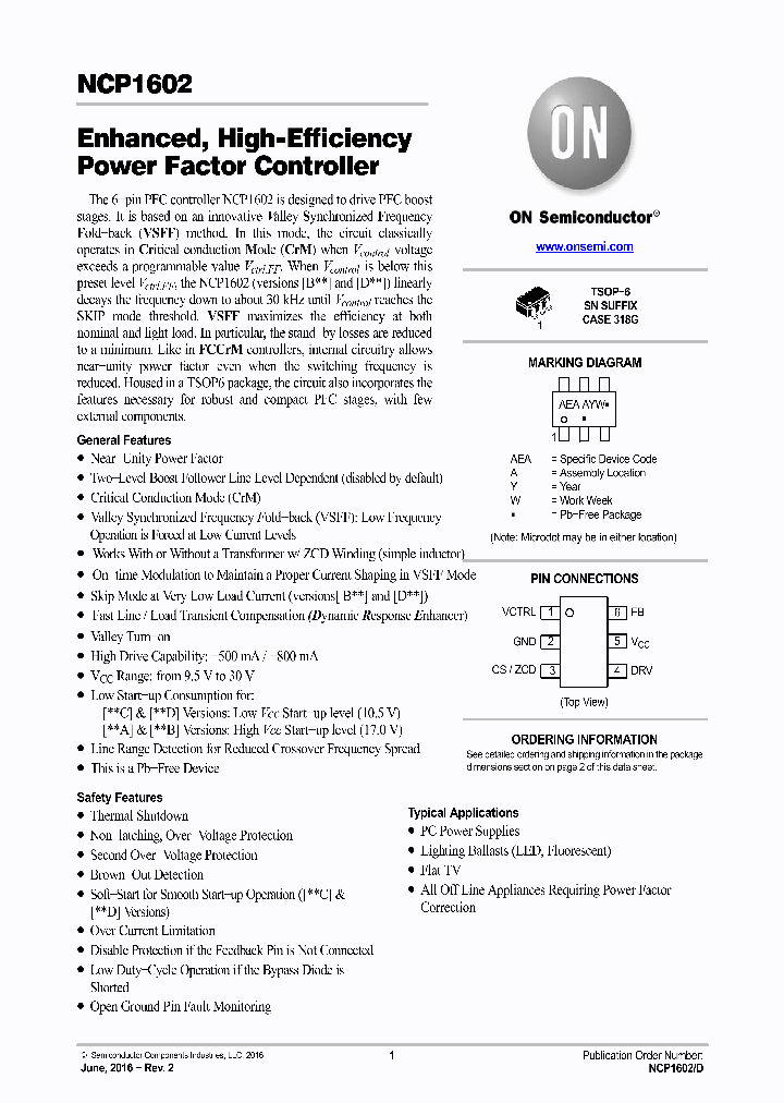 NCP1602AEASNT1G_9081740.PDF Datasheet