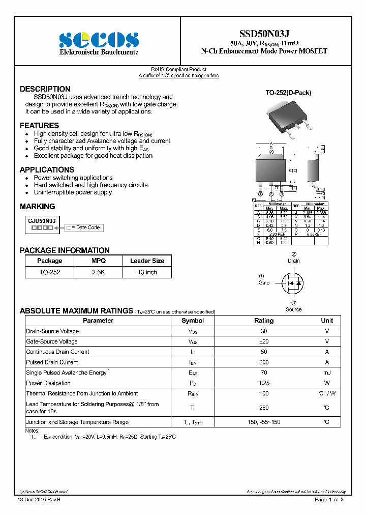 SSD50N03J_9082319.PDF Datasheet