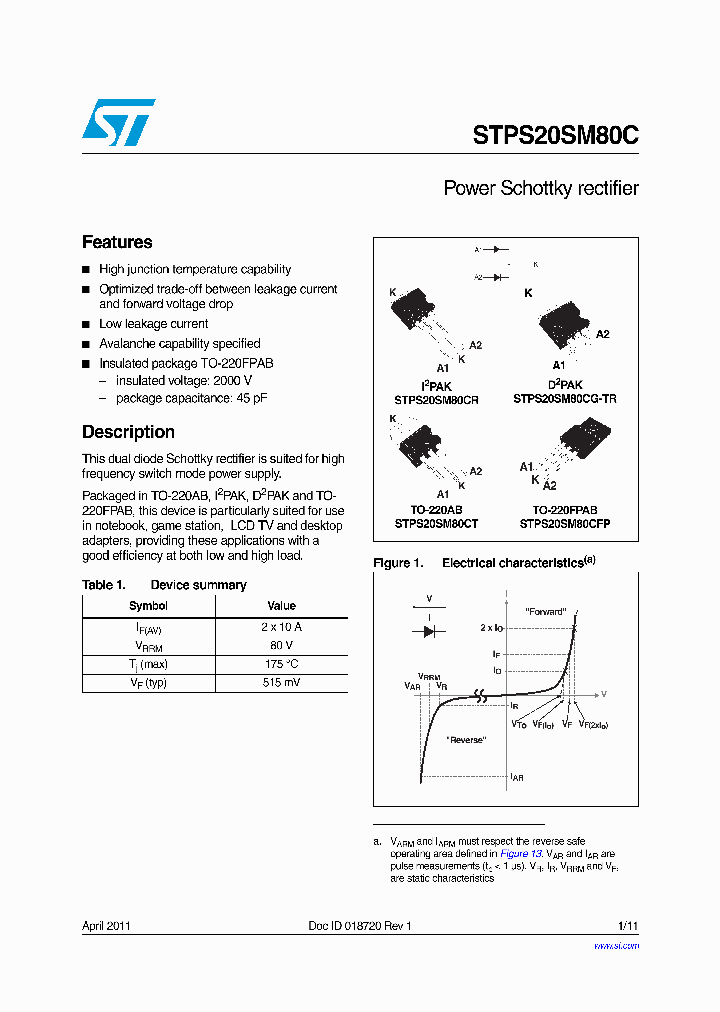 STPS20SM80C_9085562.PDF Datasheet