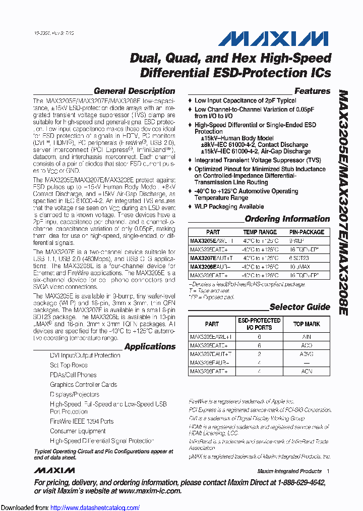 MAX3205EAWLT_9088204.PDF Datasheet