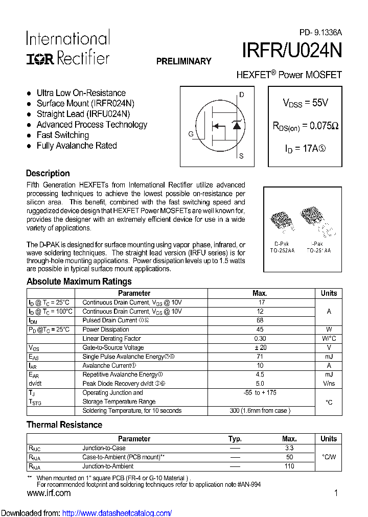 PB-IRFU024N_9091572.PDF Datasheet