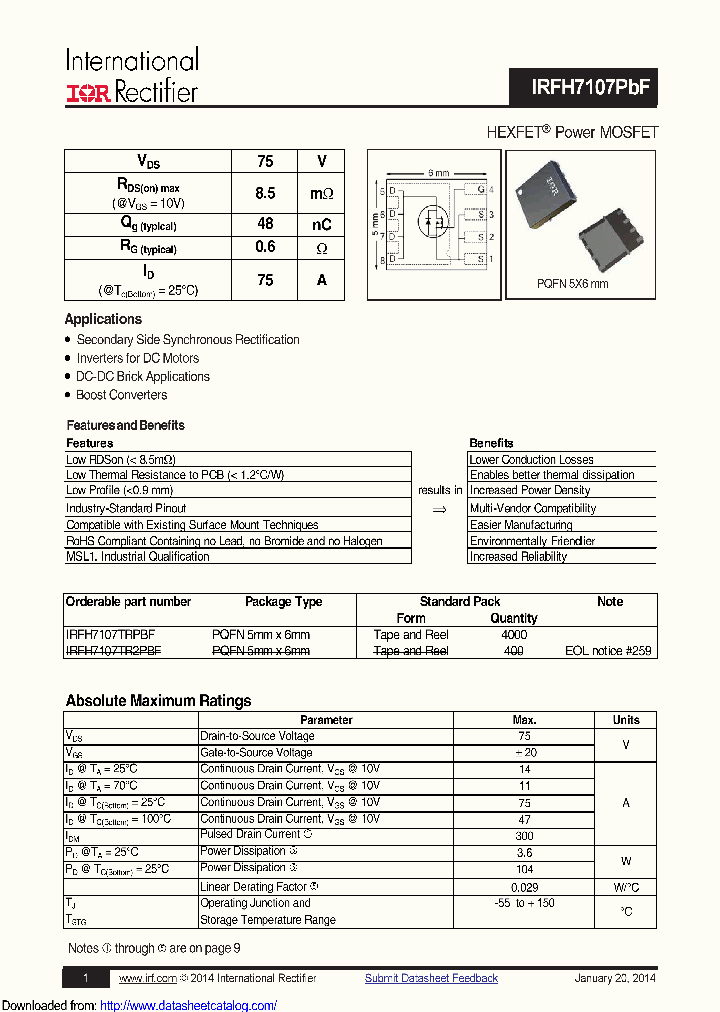 IRFH7107_9091826.PDF Datasheet