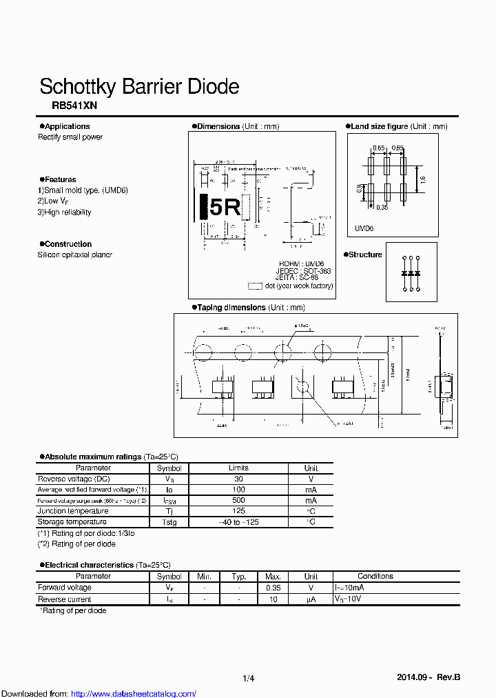 RB541XNTR_9093623.PDF Datasheet