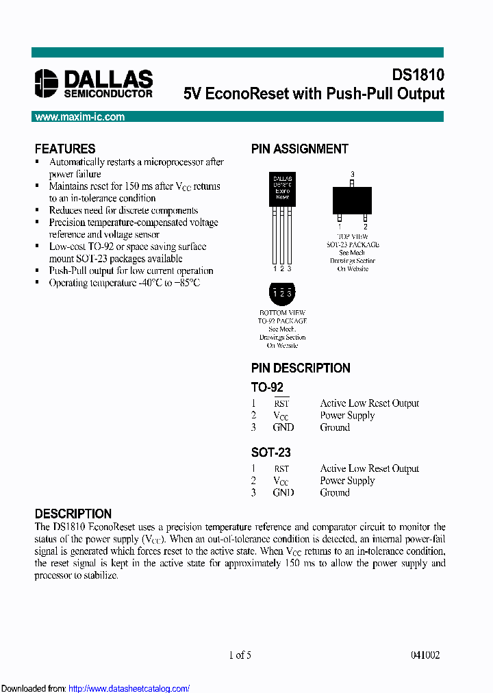 DS1810R-15-U_9096312.PDF Datasheet