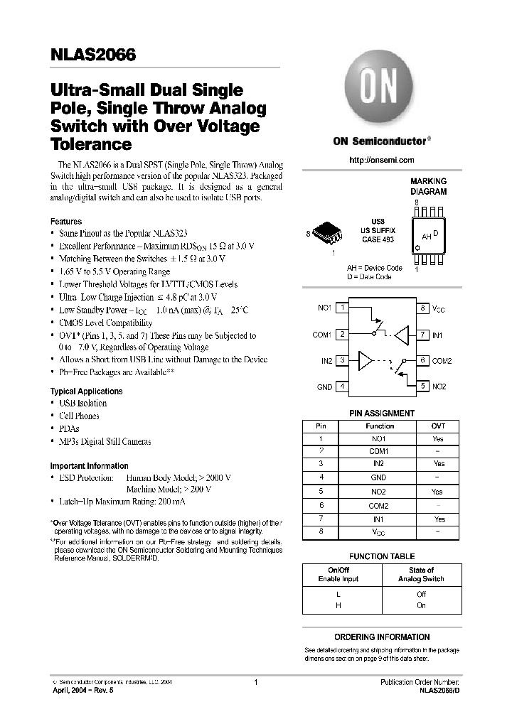 NLAS2066_9098489.PDF Datasheet