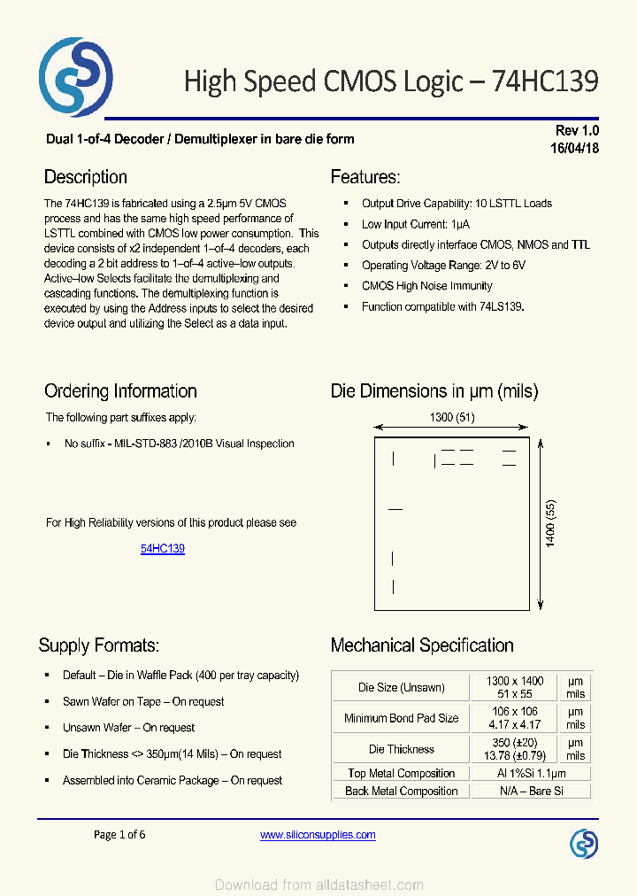 54HC139_9100510.PDF Datasheet