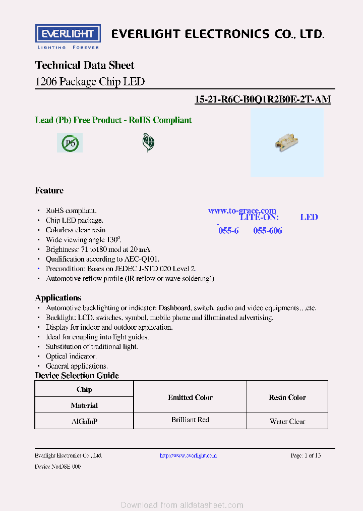 15-21-R6C-B0Q1R2B0E-2T-AM_9108685.PDF Datasheet