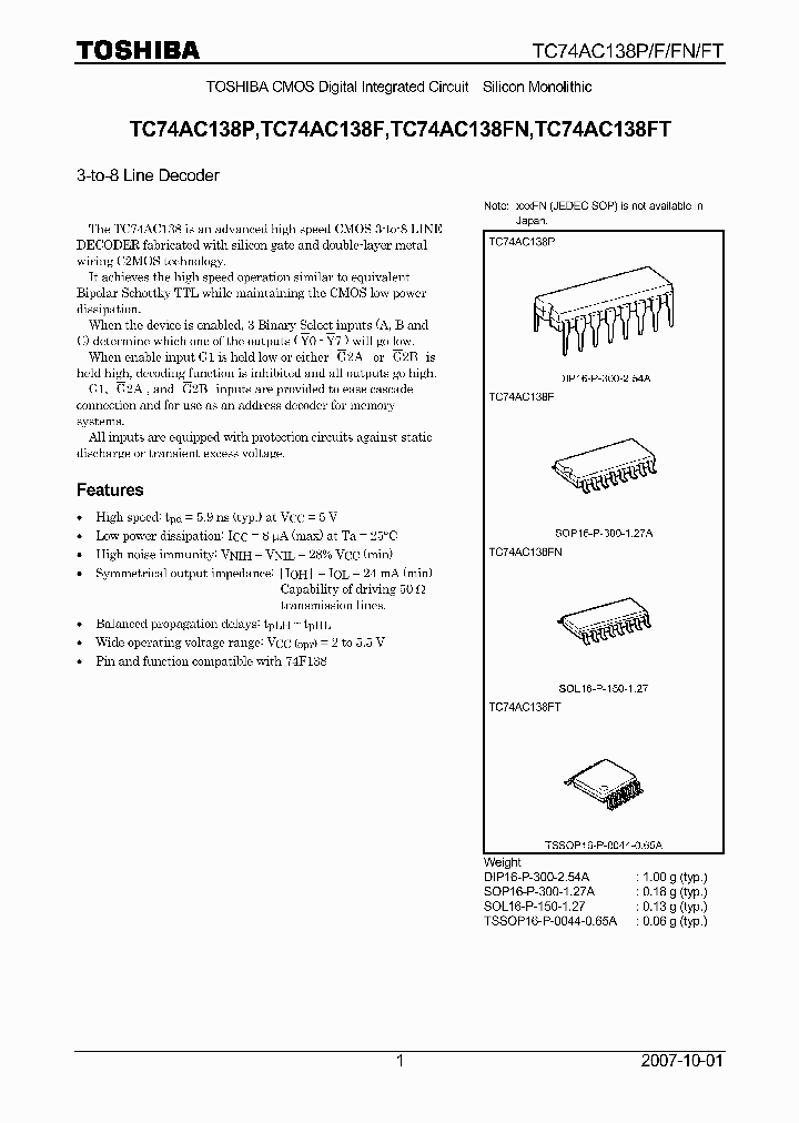 TC74AC138FN_9114285.PDF Datasheet